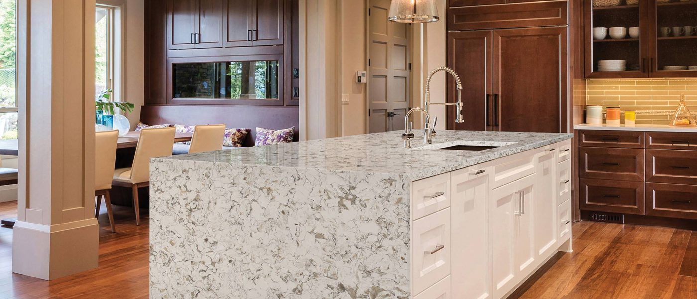 Montclair White Quartz Countertop - Kitchen Cabinets & Tiles, Nj 