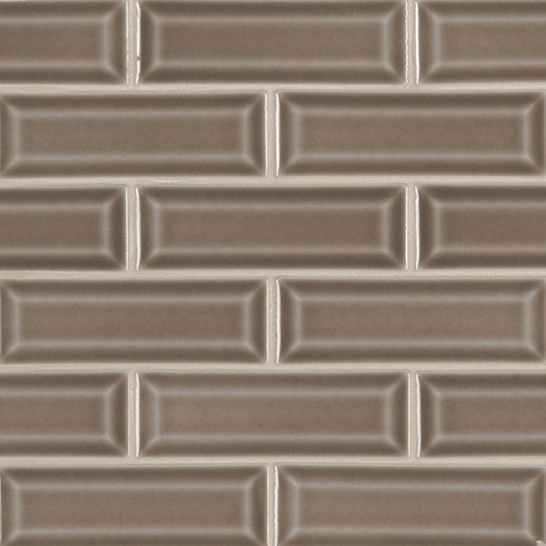 Artisan Taupe 2x6 Beveled Subway Tile