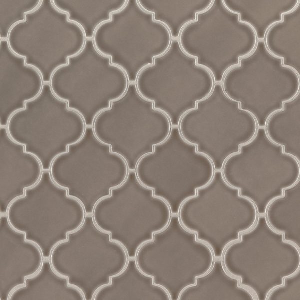 Artisan Taupe Arabesque Backsplash Tile