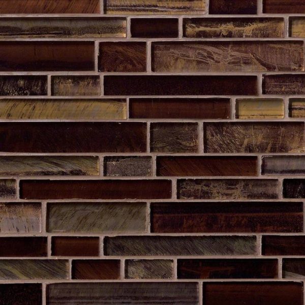 Artista Interlocking Pattern 8mm Glass Backsplash Tile