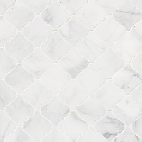 Calacatta Cressa Arabesque Honed Backsplash Tile