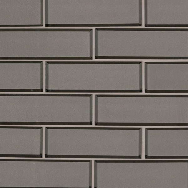 Champagne Bevel Subway 2x6x8mm Glass Backsplash Tile