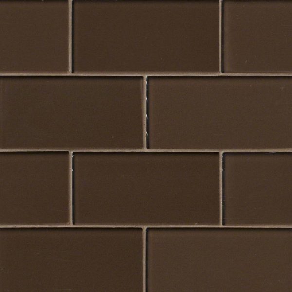 Cinnamon Glass Subway Backsplash Tile 3x6