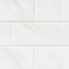 Classique White Calacatta Subway Tile Glossy 4X16 Mix