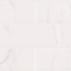 Classique White Carrara Glossy 4X16 Bev