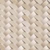 Crema Basketweave Arched Pattern Polished Tile