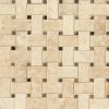 Crema Ivy Bamboo Stone Pattern in 12x12 Mesh