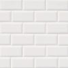 Domino White Glossy Subway Tile 2x4