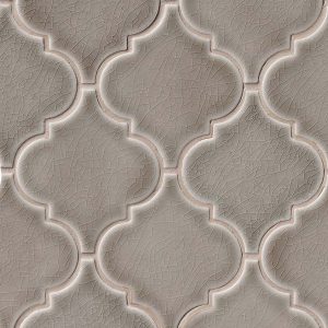 Dove Gray Arabesque Backsplash Tile