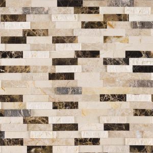 Emperador Blend Splitface Peel and Stick Backsplash Backsplash