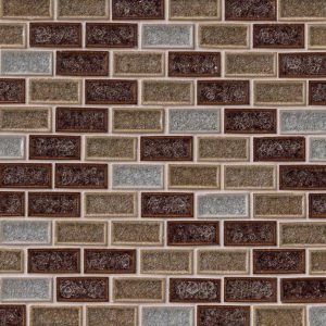 Fossil Canyon 1x2x8mm Blend Glass Backsplash Tile