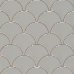 Gray Glossy Fish Scale Mosaic