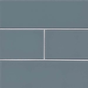 Harbor Gray Subway Tile 4x12x8mm Glass Backsplash Tile