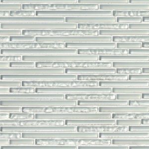 Ice Floe Blend Interlocking Pattern 8mm Glass Backsplash Tile