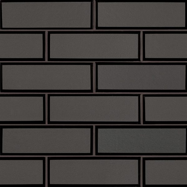 Metallic Gray Bevel Subway 8mm Glass Backsplash Tile